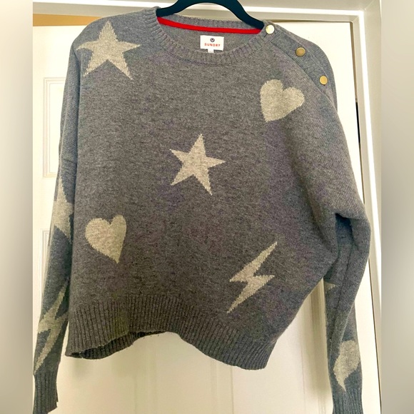 Sundry Sweaters - Sundry Star Heart Lightning Bolt Sweater